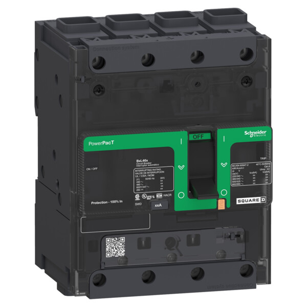 Powerpact b - disjoncteur bg - 35ka 600y/347v - tm60d - 4p - cosse - Schneider Electric - BGF46060