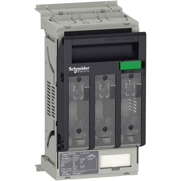 Fupact isft160 - inter sect fusib - 3p - avec crochet sur jeu de barre 60mm - m8 - Schneider Electric - LV480803