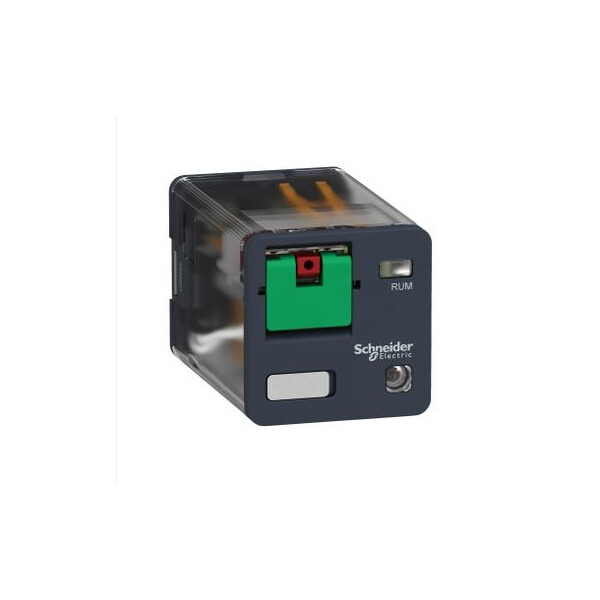 Zelio relay rum - pins faston - 3of - 10a - bouton test - led - 120vca - Schneider Electric - RUMF32F7