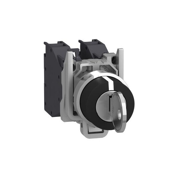 Harmony xb4 - bouton tourn atex - 3 pos fix - retrait 123 - 2f - Ø22 - noir - Schneider Electric - XB4BG03GEX