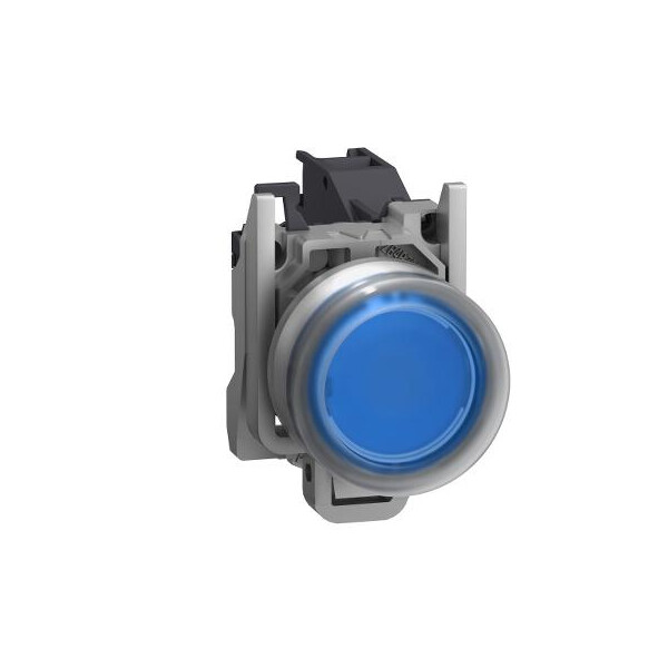 Harmony xb4 - bouton poussoir atex - Ø22 - capuchonné affleurant - 1f - bleu - Schneider Electric - XB4BP681GEX