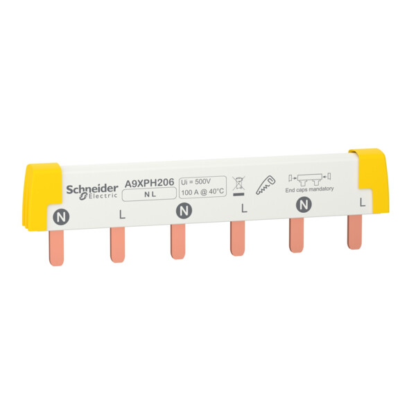 Acti9 ic60 - peigne de raccordement à dents - 2p - 100a - 6 modules de 18mm - Schneider Electric - A9XPH206