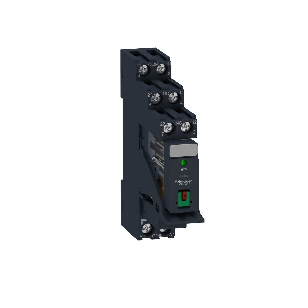 Zelio relay rxg - relais embroc monté sur embase - test + del - 2of 5a - 230vac - Schneider Electric - RXG22P7PV