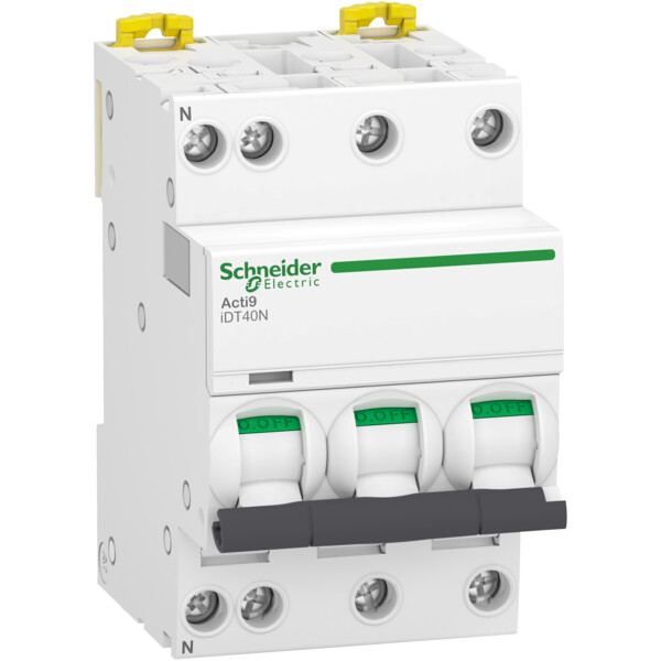 Acti9 idt40n - disjoncteur modulaire - 3p+n d 32a 6000a/10ka - Schneider Electric - A9P34732