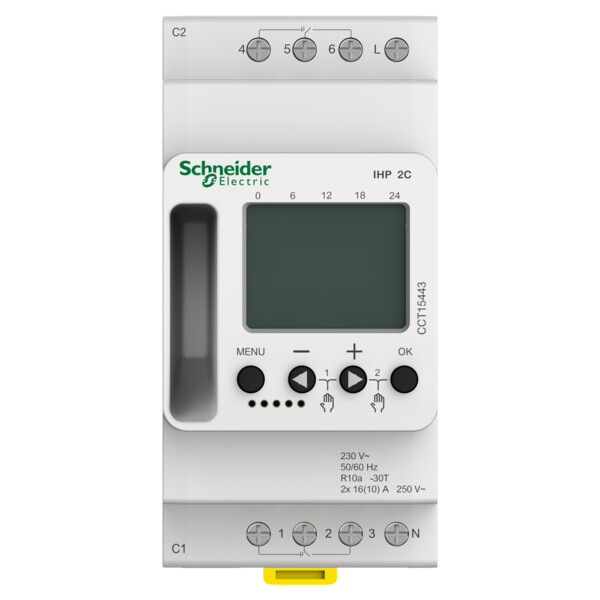 Acti9 ihp - interrupteur horaire programmable - 2 canal - Schneider Electric - CCT15443