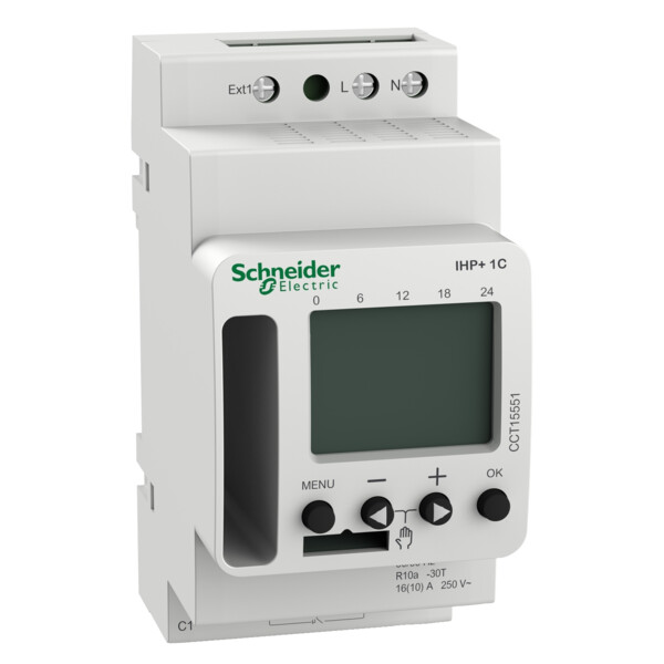 Acti9 ihp+ - interrupteur horaire programmable - 1 canal - smart - Schneider Electric - CCT15551