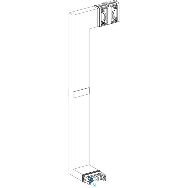 Canalis ksa - coude mult. coupe feu 250a -vers bas & gauche-a&c=250mm-b=700-1200 - Schneider Electric - KSA250DMCK41F