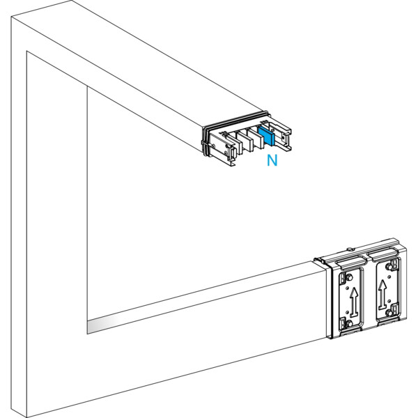 Canalis ksa - coude multiple 250a - 3 côtés ajustables 250-750mm - Schneider Electric - KSA250DMCL43A