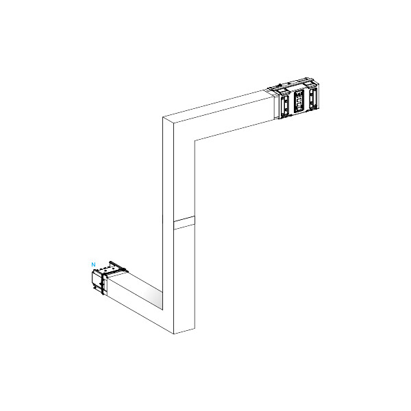 Canalis ksa - coude mult. coupe feu 1000a-3 côtés ajust. 300-800 ou 700-1200mm - Schneider Electric - KSA1000DMBK43F
