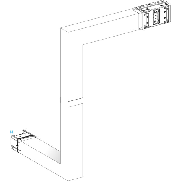 Canalis ksa - coude mult. coupe feu 1000a-3 côtés ajust. 300-800 ou 700-1200mm - Schneider Electric - KSA1000DMBK43F