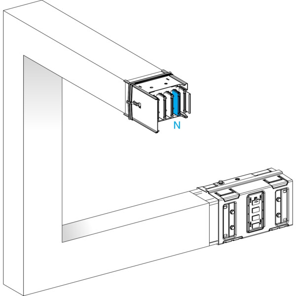 Canalis ksa - coude multiple 1000a - 3 côtés ajustables 300-800mm - Schneider Electric - KSA1000DMCL43A
