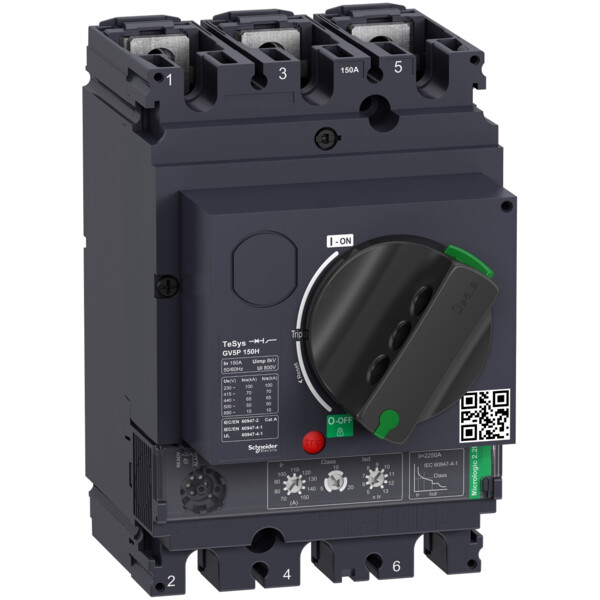 Tesys gv - disjoncteur moteur - 70 à 150a - 70ka - 3p - magnéto-thermique - Schneider Electric - GV5P150H