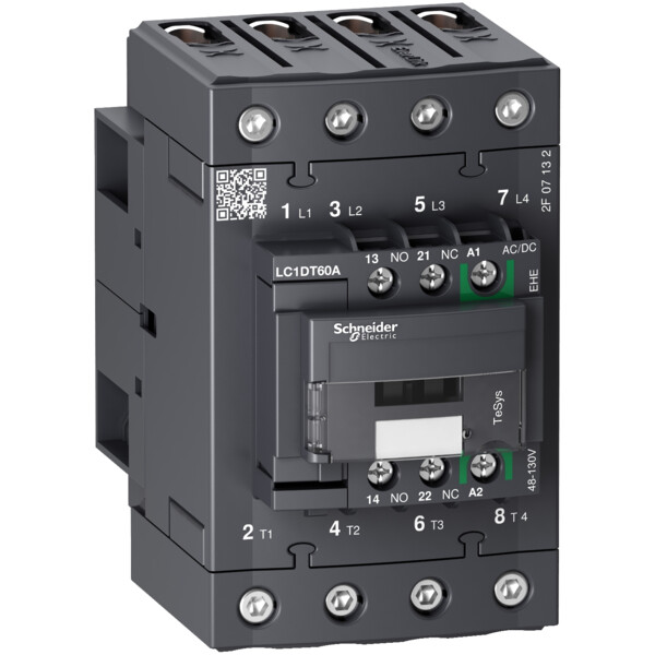 Tesys d green - contacteur 4p (4no) 66a - 48/130vca/cc - basse conso - vis - Schneider Electric - LC1DT60AEHE