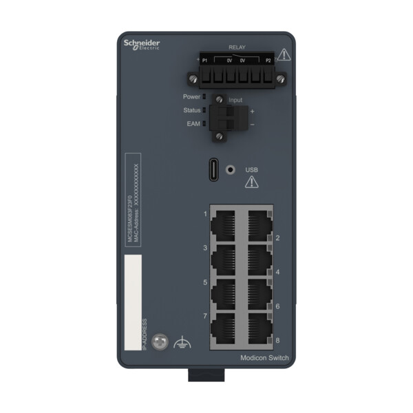 Modicon switch administré - 8 ports cuivre - Schneider Electric - MCSESM083F23F0