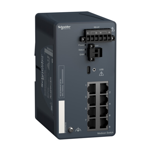 Modicon switch administré - 8 ports cuivre - durci - Schneider Electric - MCSESM083F23F0H