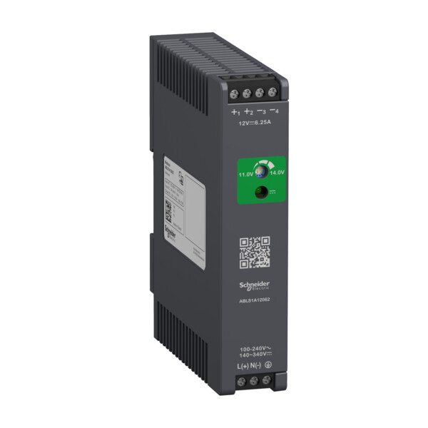 Modicon abl - alimentation à découpage - 6,2a - 100à240vca mono/biphasé - 12vcc - Schneider Electric - ABLS1A12062