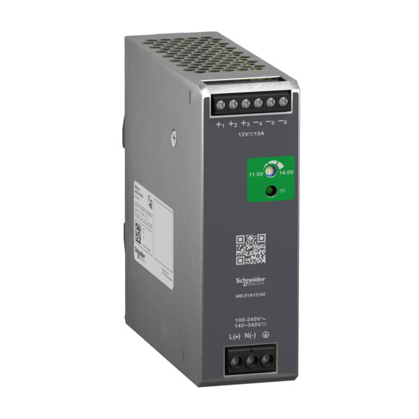 Modicon abl - alimentation à découpage - 10a - 100à240vca mono/biphasé - 12vcc - Schneider Electric - ABLS1A12100