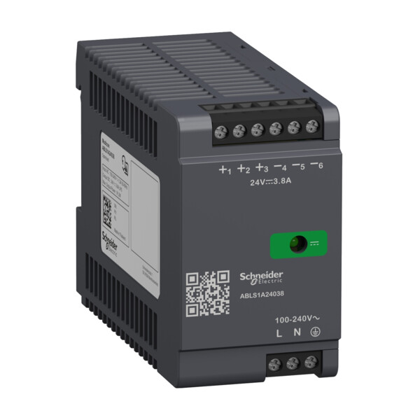 Modicon abl - alimentation à découpage - 3,8a - 100à240vca mono/biphasé - 24vcc - Schneider Electric - ABLS1A24038