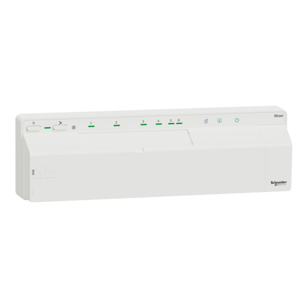 Wiser - actionneur de plancher chauffant hydraulique - 6 zones - 230v - Schneider Electric - CCTFR6600