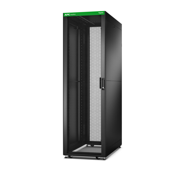 Baie easyrack 600mm/42u/1000mm avec toit, panneau latéral, roulettes, noir - Schneider Electric - ER6202