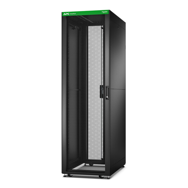 Flatpack easyrack 600mm/42u/1000mm avec toit, panneau latéral, roulettes, noir - Schneider Electric - ER6202FP1