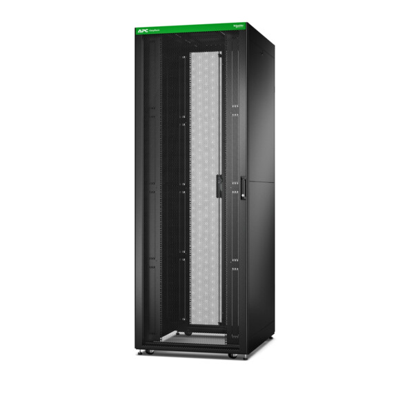 Baie easyrack 800mm/48u/1000mm avec toit, panneau latéral, roulettes, noir - Schneider Electric - ER8802