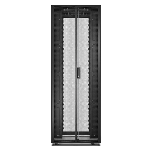 Baie easyrack 800mm/48u/1200mm avec toit, sans panneau latéral, roulettes, noir - Schneider Electric - ER8820