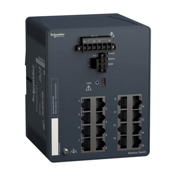 Modicon managed switch 16tx - Schneider Electric - MCSESM163F23F0