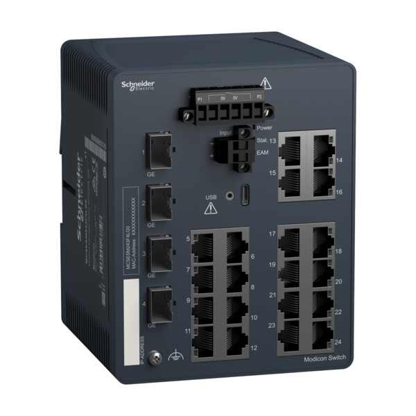 Modicon managed switch 20tx/4ge-sfp - Schneider Electric - MCSESM243F4LG0