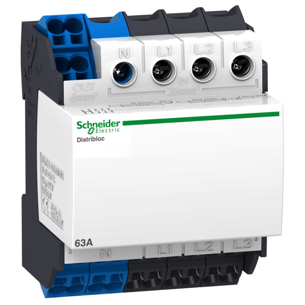 Linergy dx - répartiteur étagé 63a connexion rapide - alim. par le haut - Schneider Electric - LVS04040