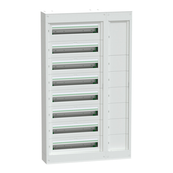Prismaset s - coffret saillie plastique & métal 8 rangées 24 modules + gaine - Schneider Electric - LVSSD824