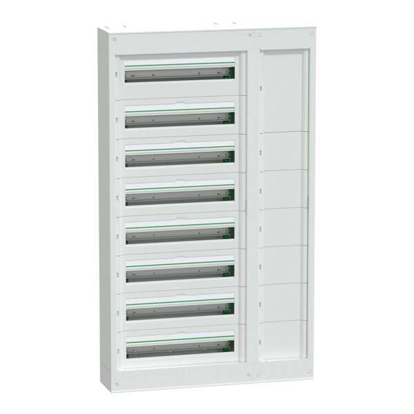 Prismaset s - coffret saillie plastique & métal 8 rangées 24 modules + gaine - Schneider Electric - LVSSD824