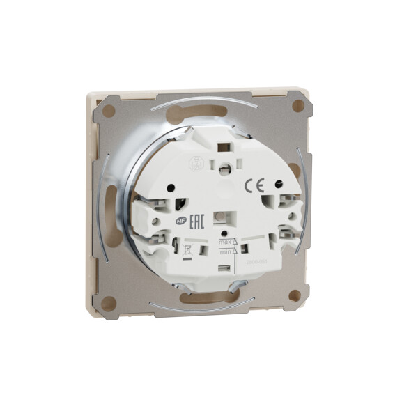 D-life - prise de courant 2p+t - fr - méca + enjoliveur - blanc sable - Schneider Electric - MTN2500-6033