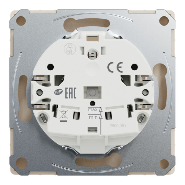 D-life - prise de courant 2p+t - fr - méca + enjoliveur - blanc sable - Schneider Electric - MTN2500-6033