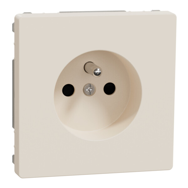 D-life - prise de courant 2p+t - fr - méca + enjoliveur - blanc sable - Schneider Electric - MTN2500-6033
