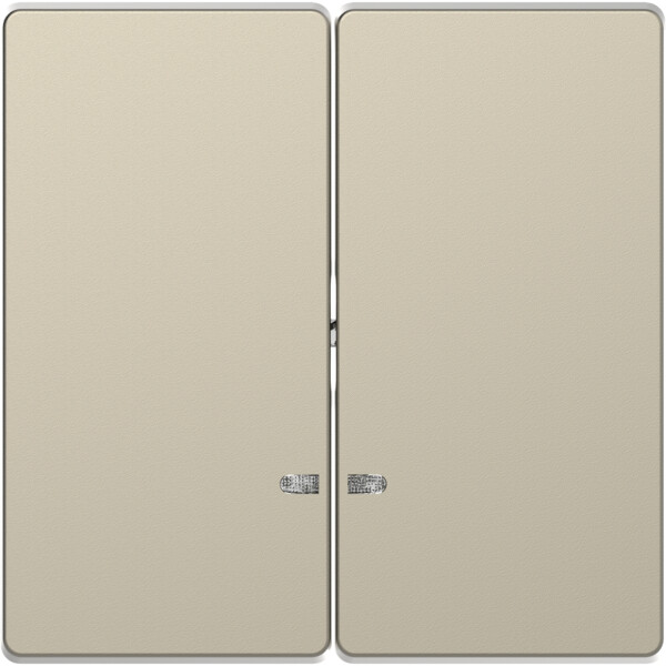 D-life - enjoliveur pour commande double avec voyant - blanc sable - Schneider Electric - MTN3420-6033