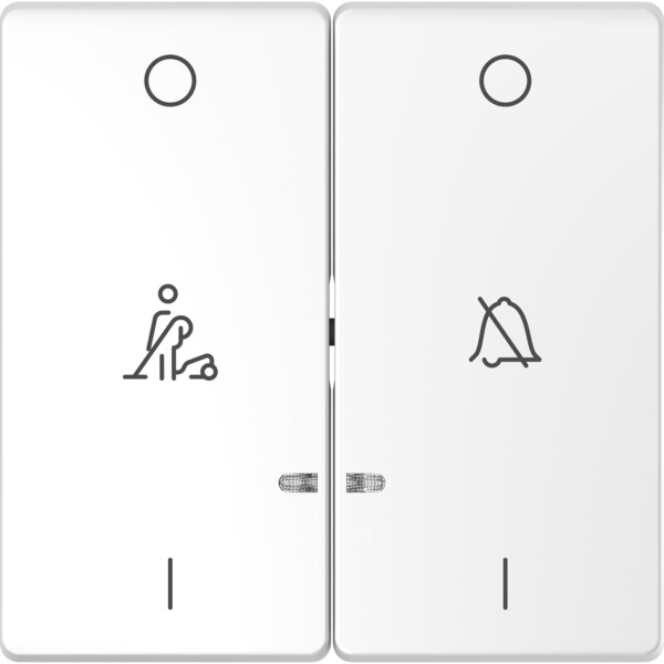 D-life - enjoliveur pour commande double voyant et picto hotel - blanc lotus - Schneider Electric - MTN3429-6035