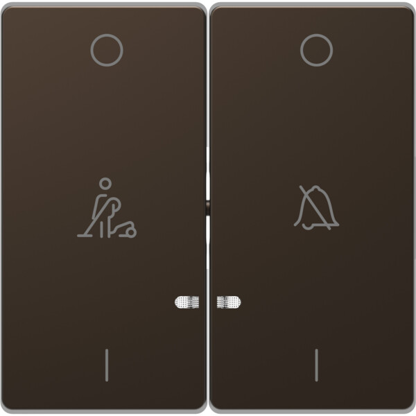 D-life - enjoliveur pour commande double voyant et picto hotel - métal mocca - Schneider Electric - MTN3429-6052