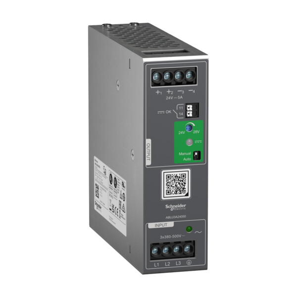 Modicon - alimentation - sortie 24 vdc - 5a - 3 phases - universelle - Schneider Electric - ABLU3A24050