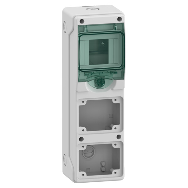 Mureva mini coffret pour prises 98x310mm 4 modules x 2 ouvertures 65x85mm - Schneider Electric - 13151M