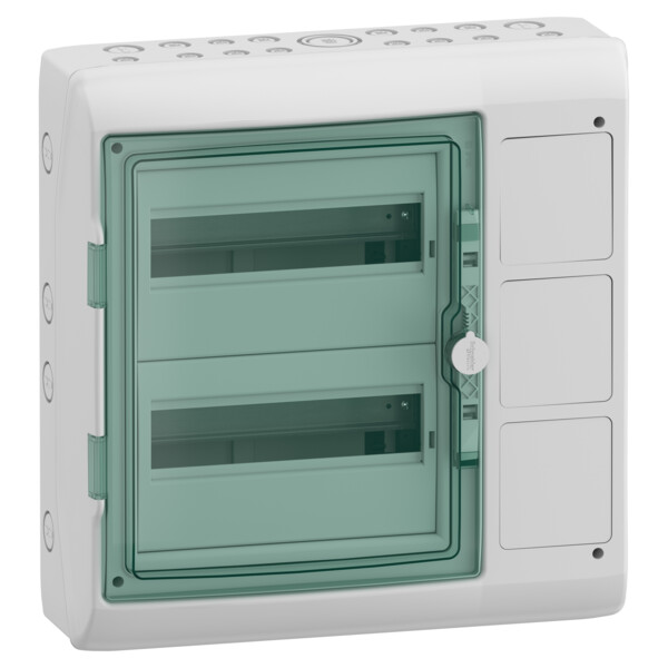 Mureva coffret polyvalent 448x460mm 2 rangées 12 modules 3 ouvertures 90x100mm - Schneider Electric - 13971M