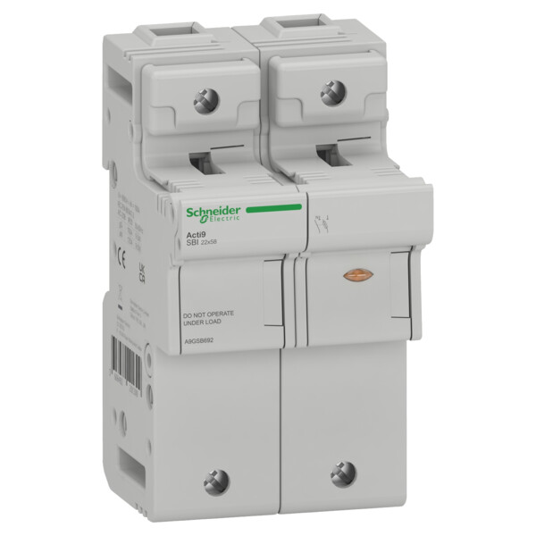 Acti9 sbi - porte-fusible - 1p+n - 125a - pour fusible 22x58mm - Schneider Electric - A9GSB692