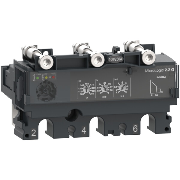 Compact nsx - déclencheur micrologic 2.2g 100a - 3p3d pour nsx100-250 - Schneider Electric - C1032G100