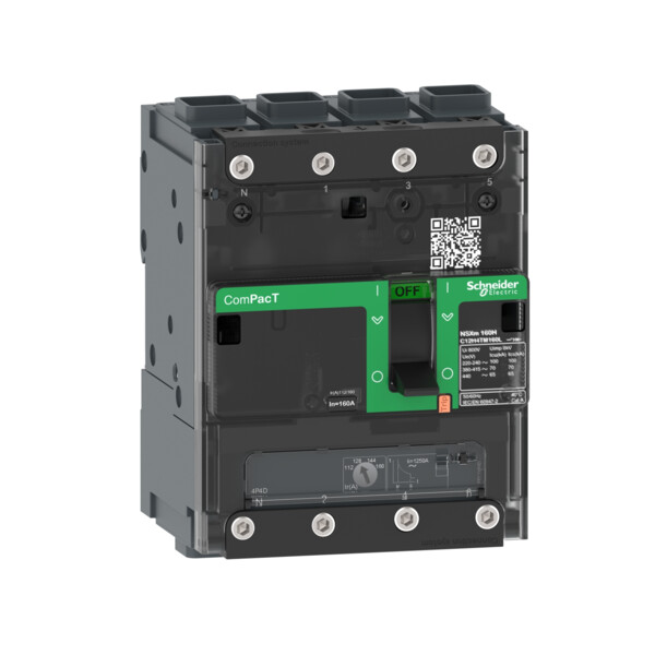Compact nsxmb - disjoncteur - tm-d 160a - 4p4d - 25ka - borne everlink - Schneider Electric - C12B4TM160L