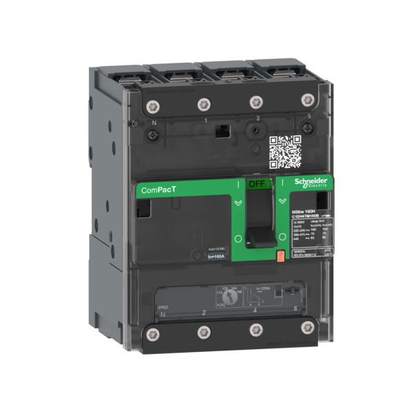 Compact nsxme - disjoncteur - tm-d 160a - 4p4d - 16ka - borne à cosses - Schneider Electric - C12E4TM160B