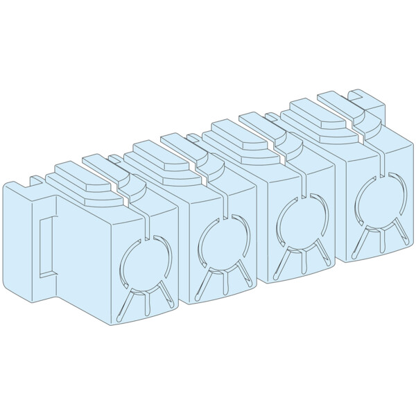 Linergy bw - 8 capots isolants ipxxb pour jdb (powerclip) - Schneider Electric - LVS04150