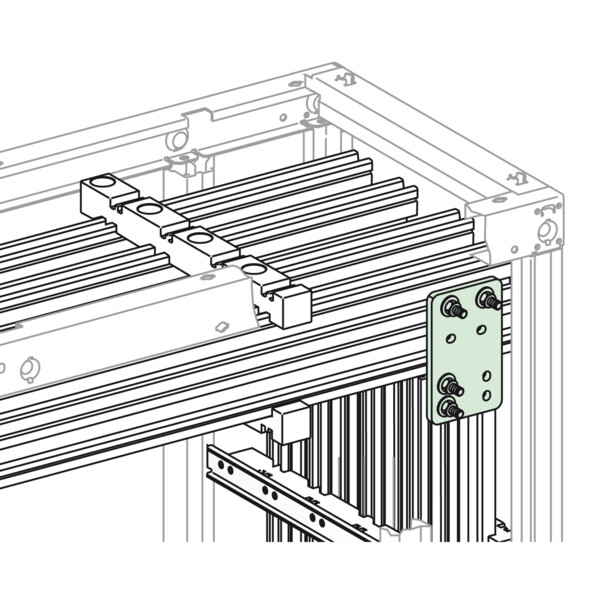 Linergy lgye - liaison plate entre jdb vert/horiz 3200a - avec visserie - Schneider Electric - LVS04607