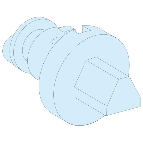 Prismaset active - insert de poignée ip55 - triangle mâle 7 mm - Schneider Electric - LVS09937