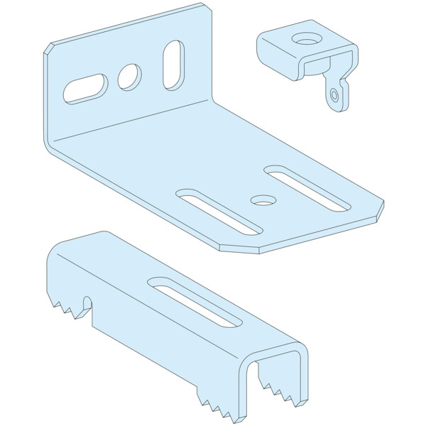 Prismaset p active - kit de fixation sol/mur - lot 2 équerres et 4 brides - Schneider Electric - LVS08704