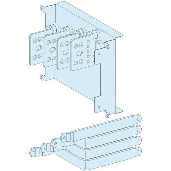 Prismaset p active - raccordement aval reporté nsx400/630 - fixe cde manet. - 4p - Schneider Electric - LVS04456